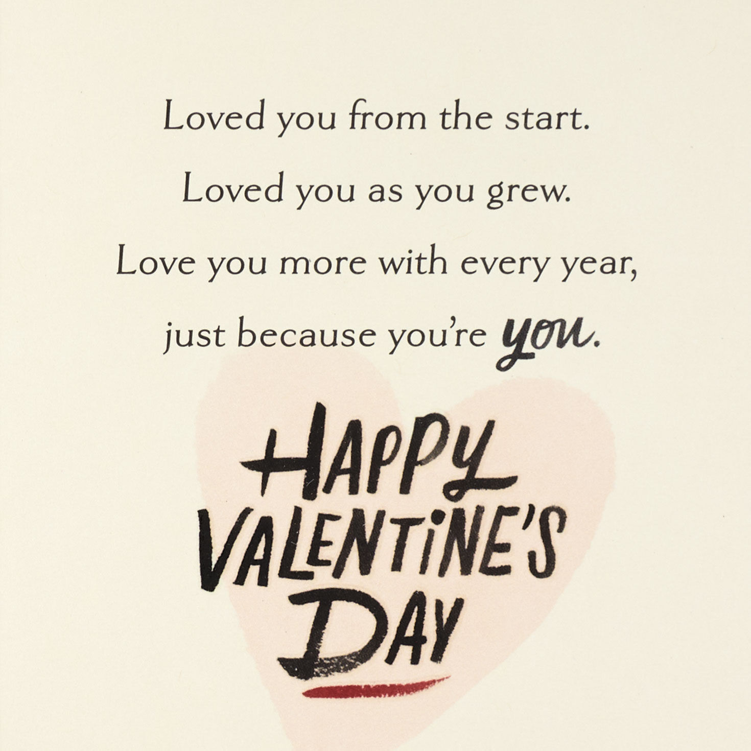 Love You Script and Hearts Grandson Valentine's Day Card Sentiment image number 2