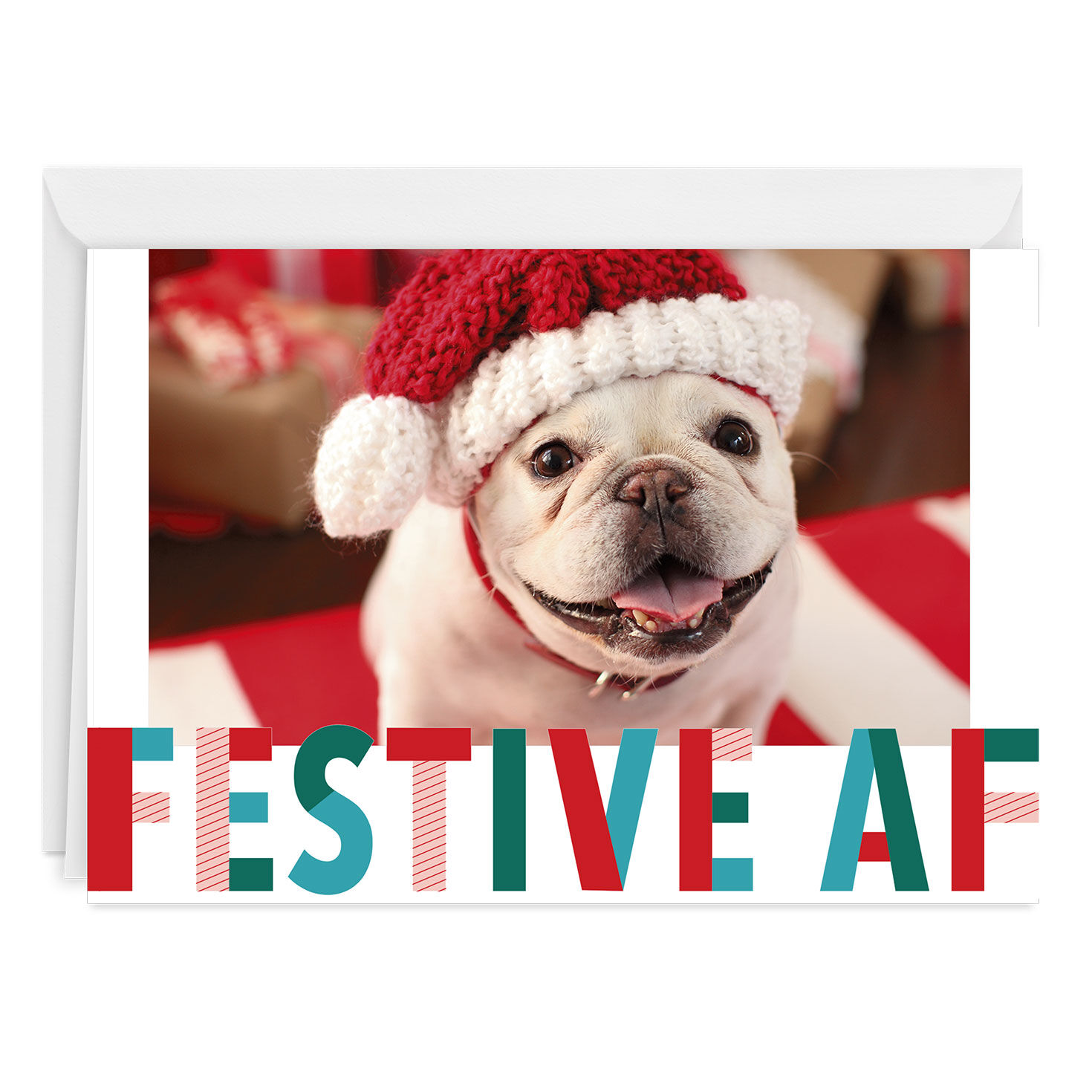 Festive AF Funny Custom Christmas Card