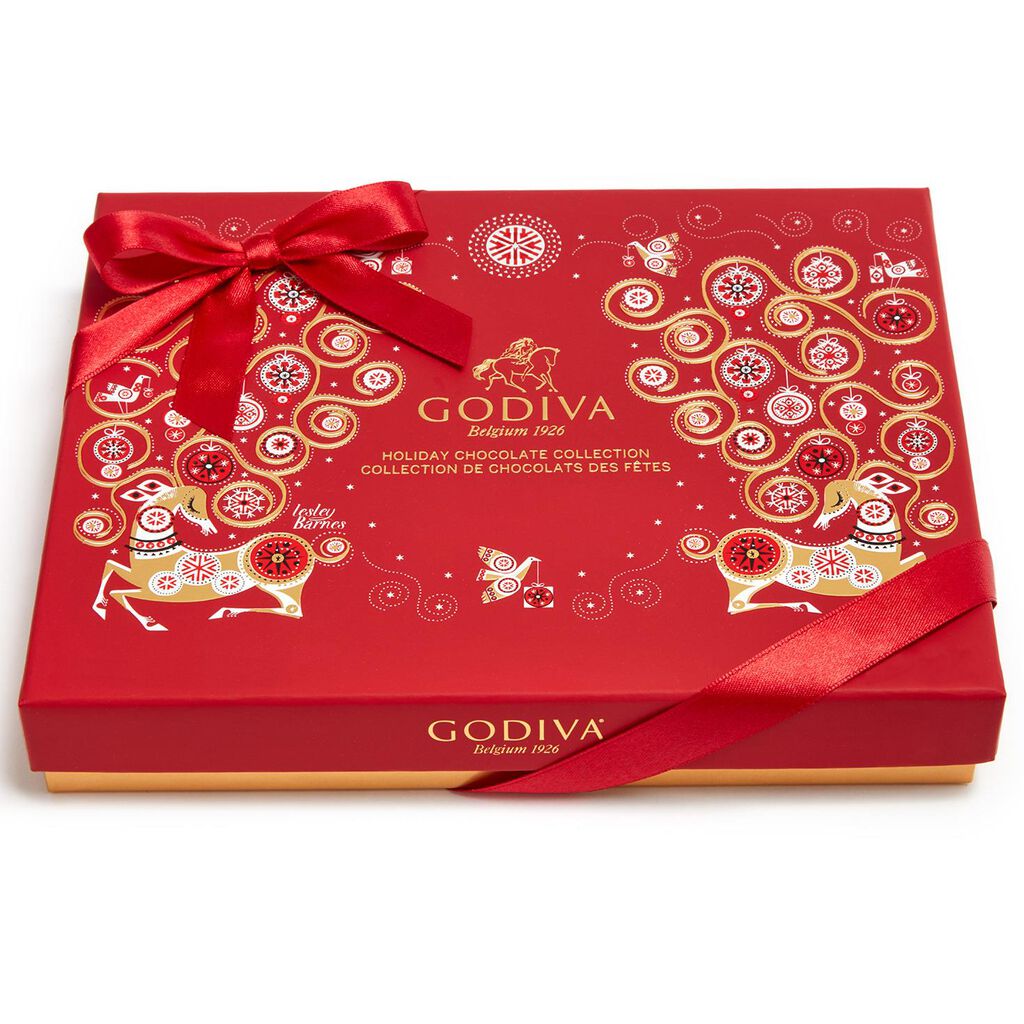 Godiva Chocolatier Assorted Chocolates Christmas Gift Box, 16 Pieces