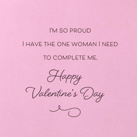You Complete Me Valentine's Day Card for Wife, , large image number 2