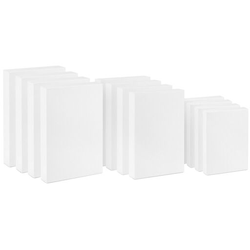 White 12-Pack Small, Medium and Large Gift Boxes Assortment, 