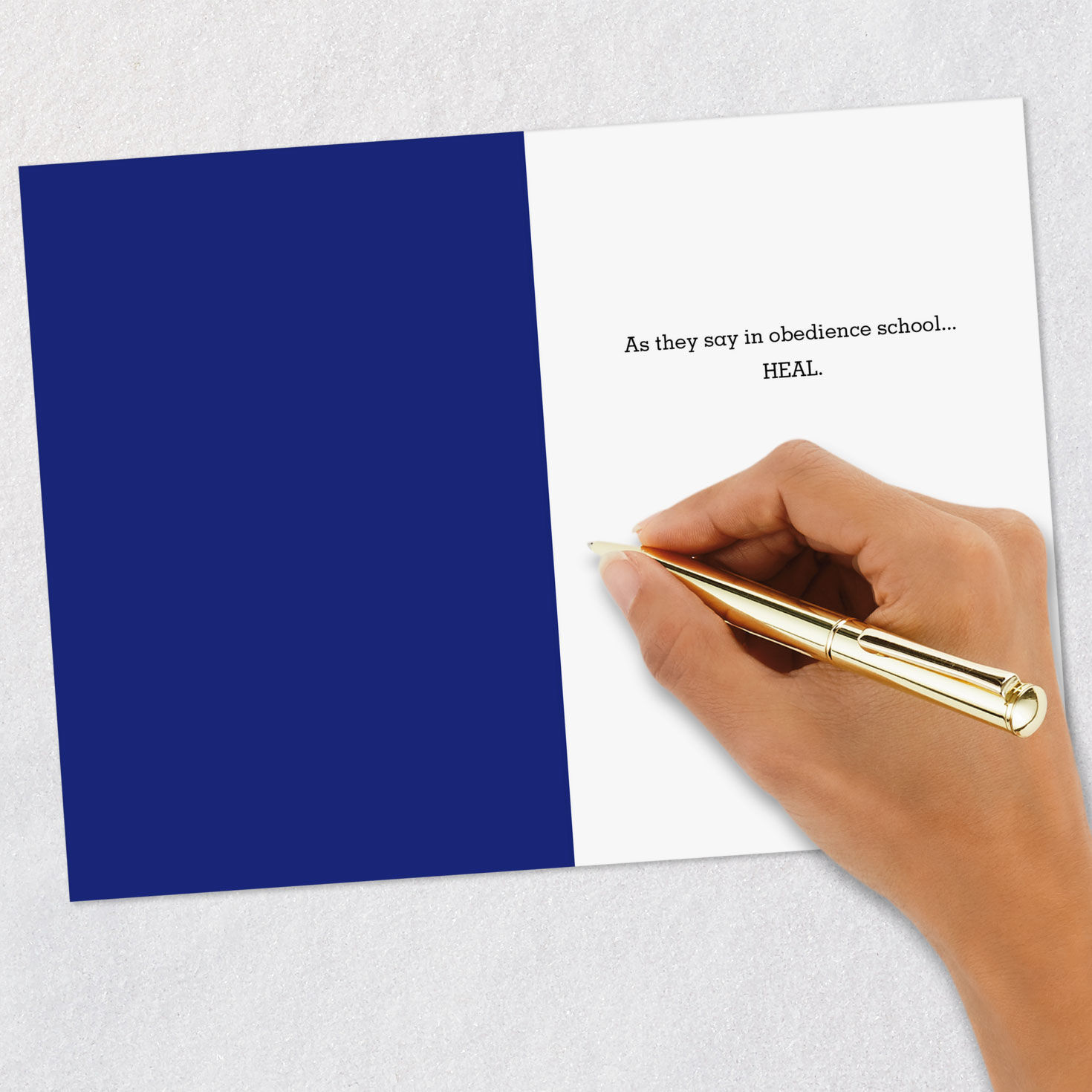 Golden Retriever Dog in Lab Coat Get Well Card Signing card image number 6