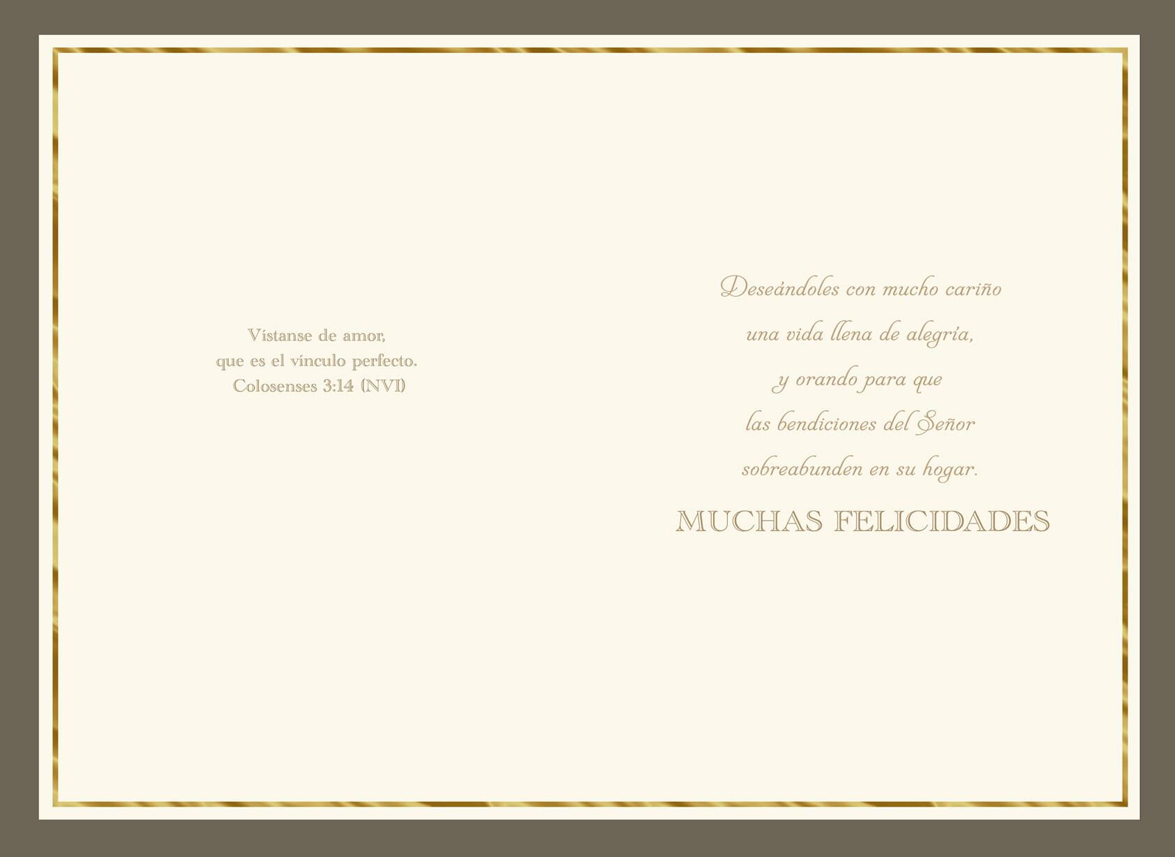 Made to Be Together Spanish-Language Religious Wedding Card