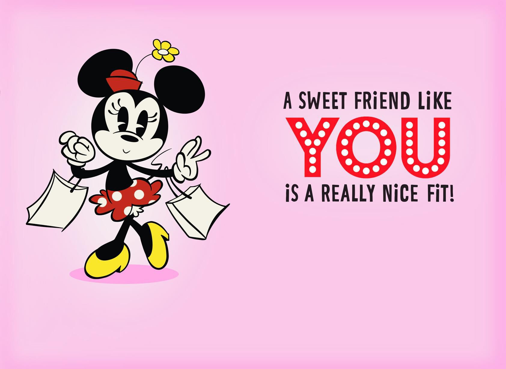 Disney Minnie Mouse Sweet Friend Like You Friendship Card