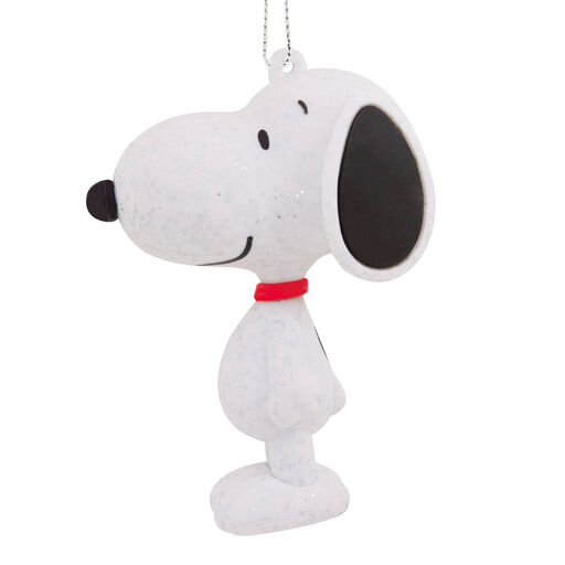 Peanuts® Snoopy White Glitter Hallmark Ornament, 