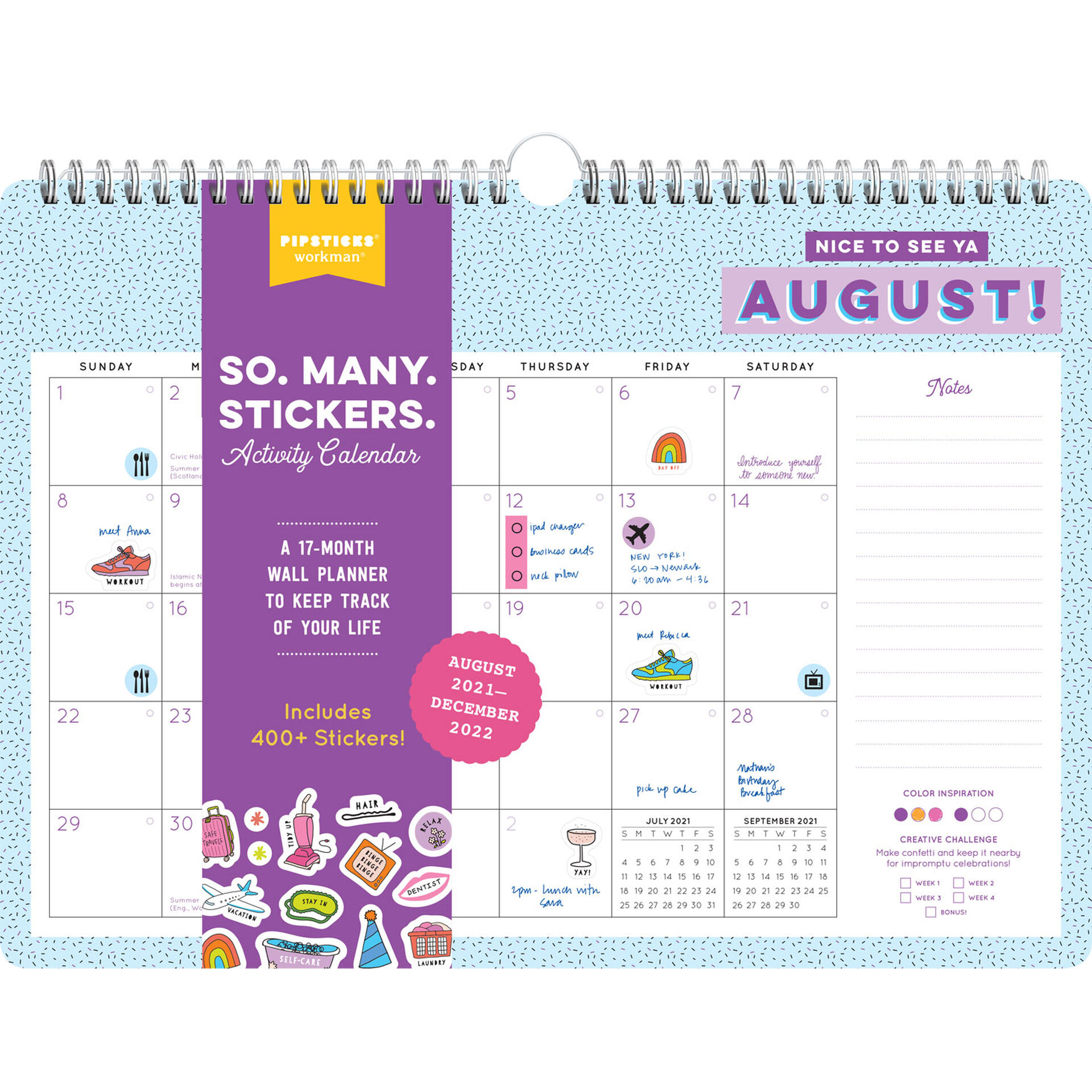 So Many Stickers 20212022 Activity Calendar, 17Month Calendars