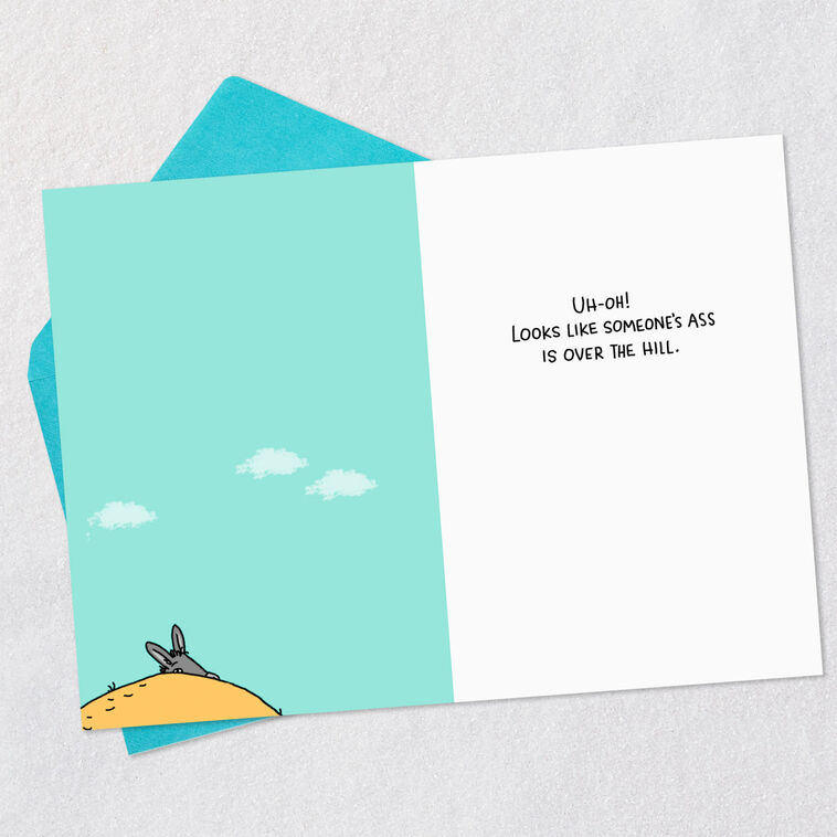 Donkey and Miner in Desert Funny Birthday Card  image number 3