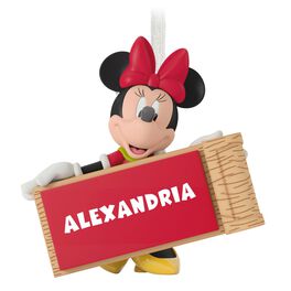 Minnie Mouse with Sled Personalized Ornament, Minnie Mouse with Sled Personalized Ornament, , large