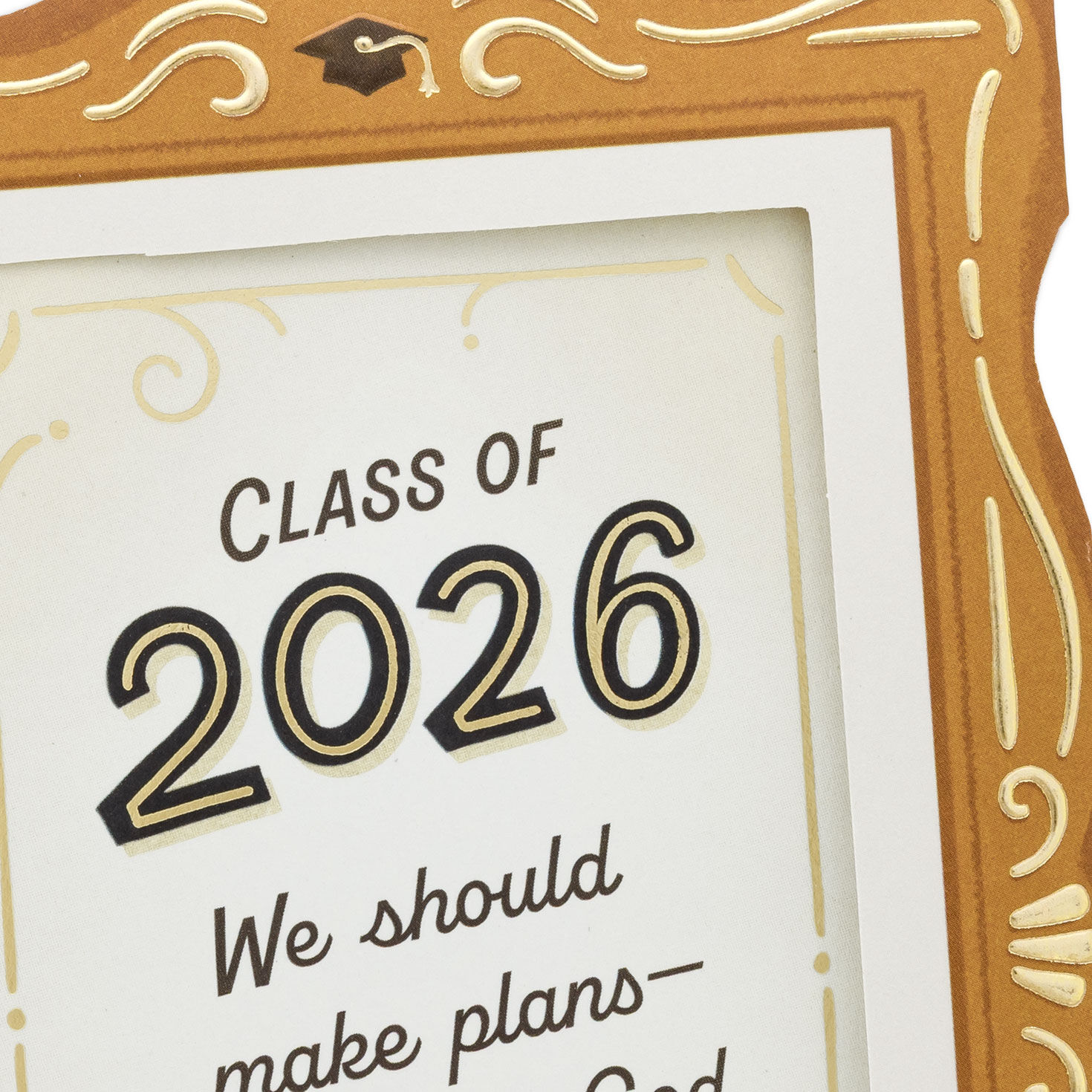 Gold Frame Class of 2026 Religious Graduation Card Card Front Detail image number 4