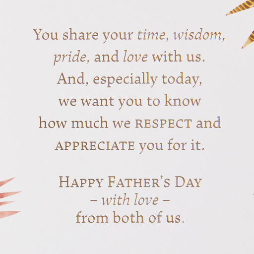 Our Family Is So Blessed Father's Day Card for Dad From Both, 