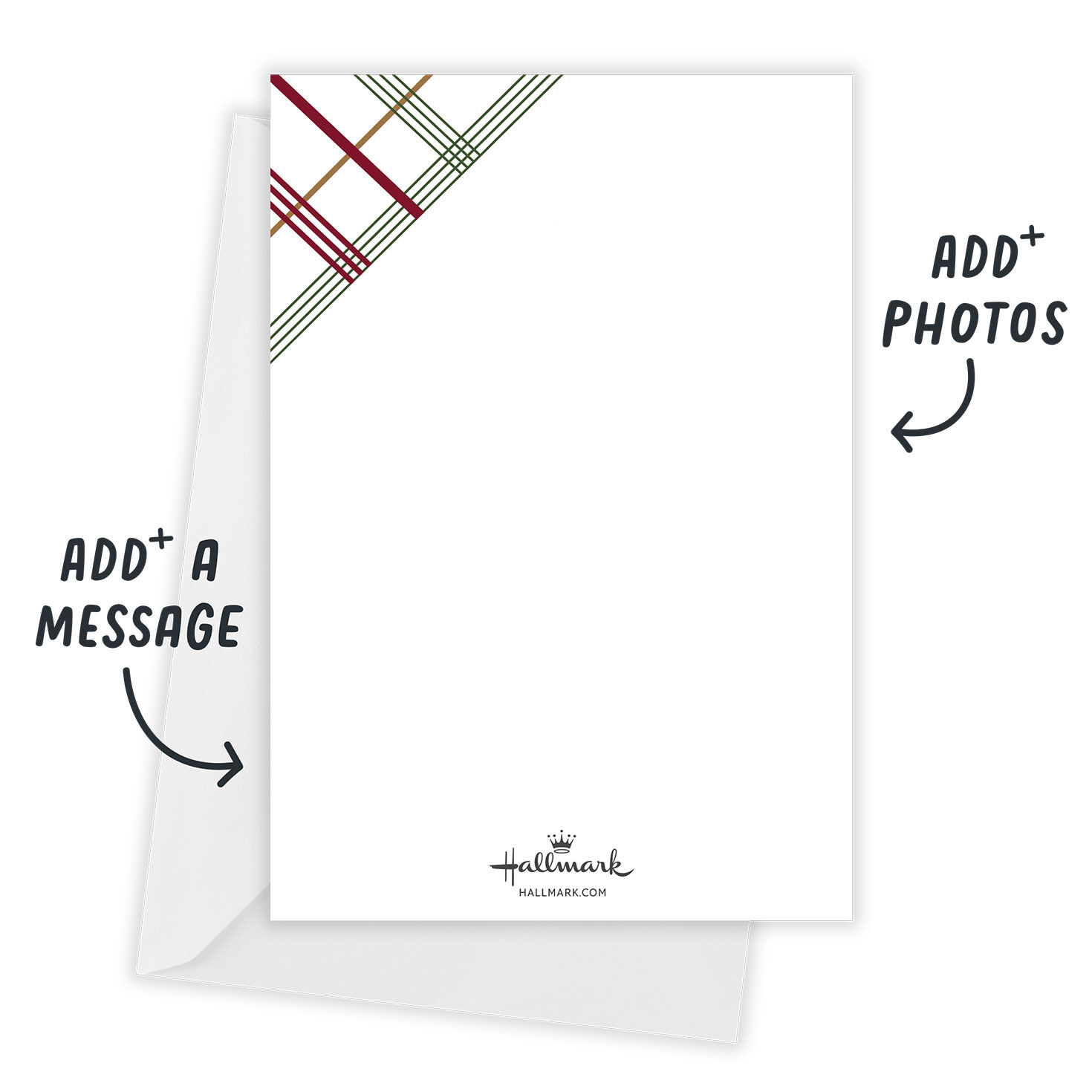 Plaid Cheer Flat Christmas Photo Card, , large image number 3