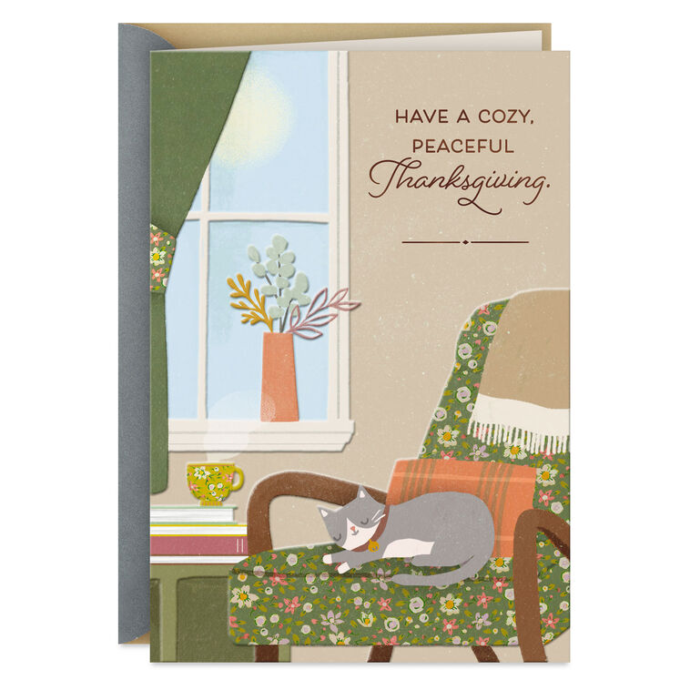 Hoping the Season Warms Your Heart Thanksgiving Card