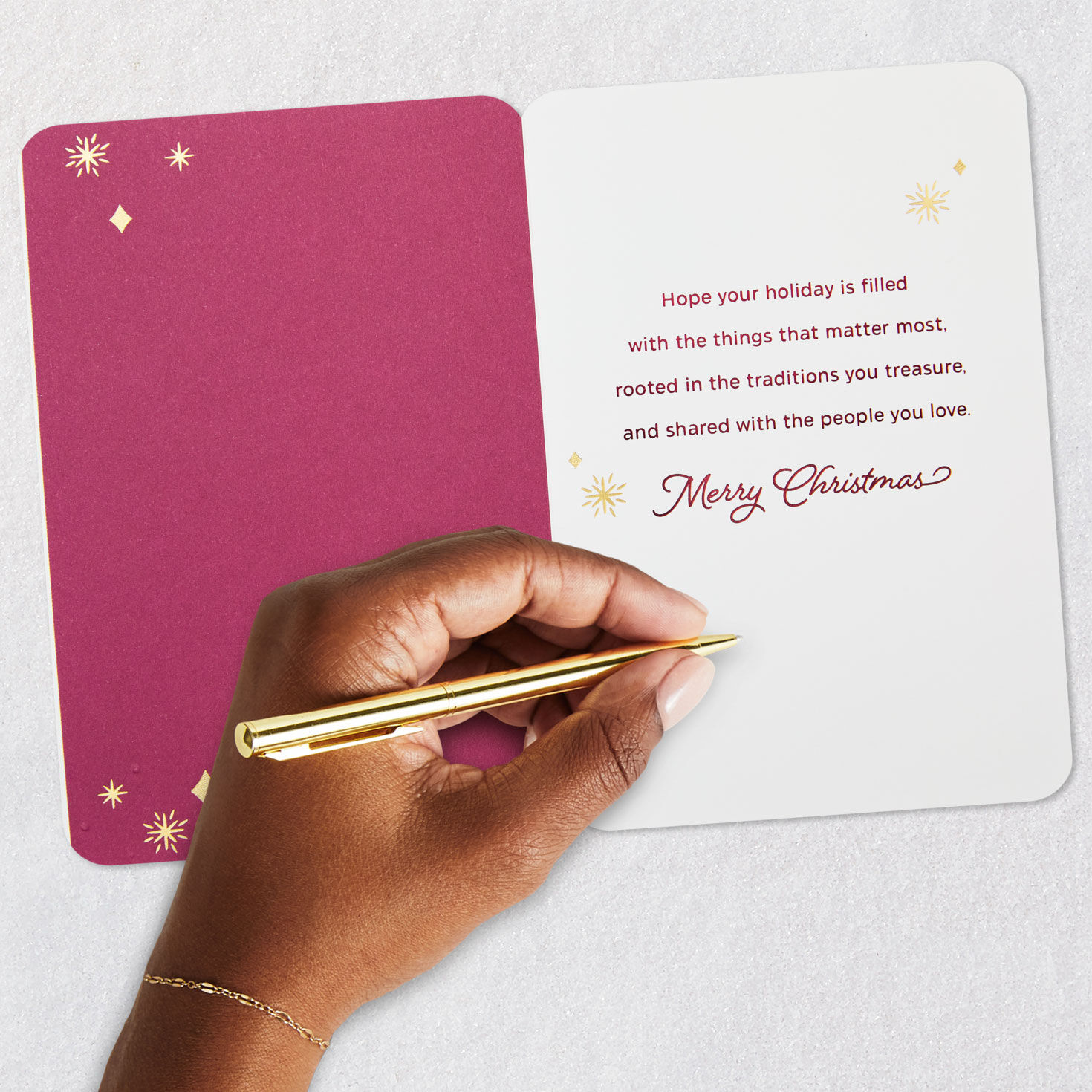 Snowy Bridge Painting Christmas Card Signing card image number 7