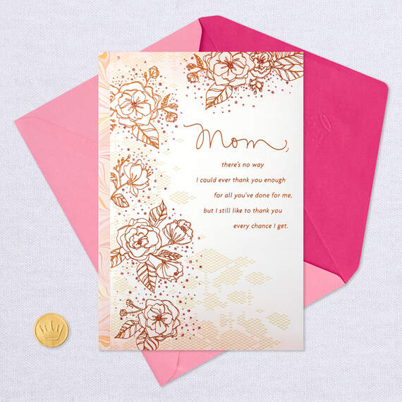 Mom, Thanks for All You've Done for Me Mother's Day Card, , large image number 5