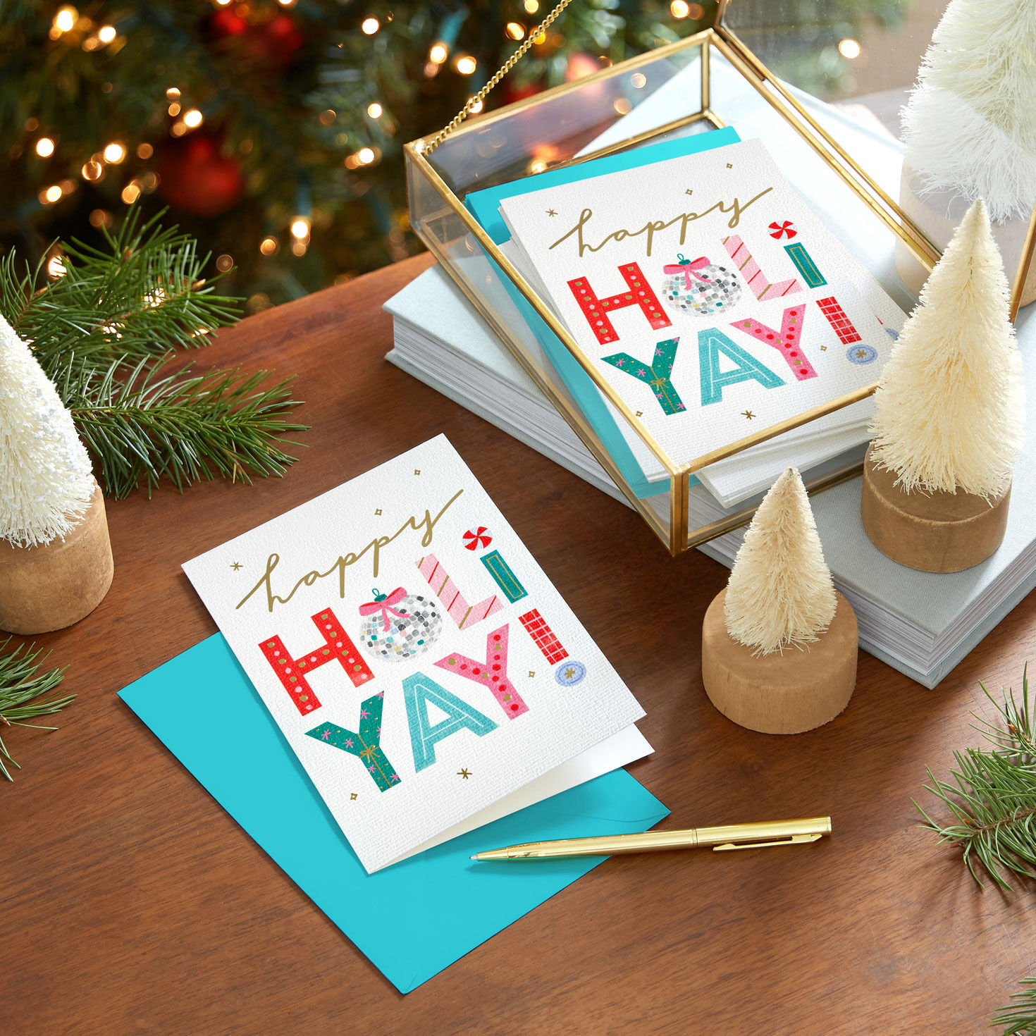 Whimsical Lettering Holi-Yay Boxed Christmas Cards, Pack of 16 for only USD 15.49 | Hallmark