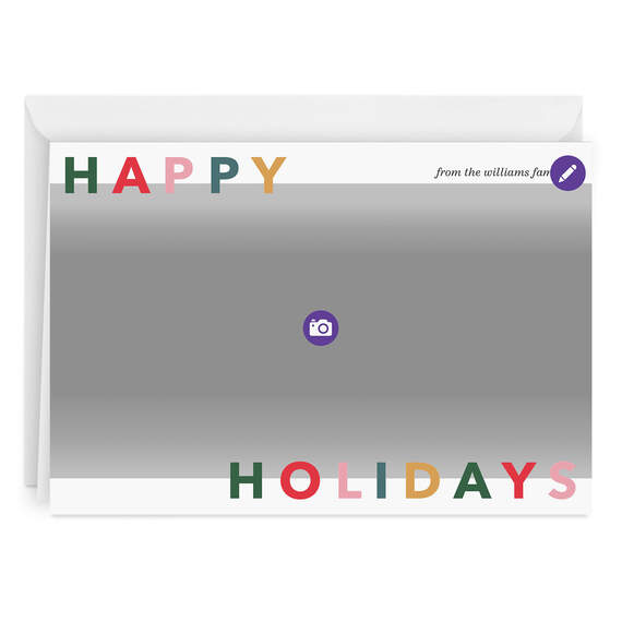 Personalized Happy Holidays Photo Card, , large image number 6