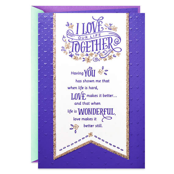 I Can't Imagine a Life Loving Anyone But You Romantic Birthday Card, , large image number 1