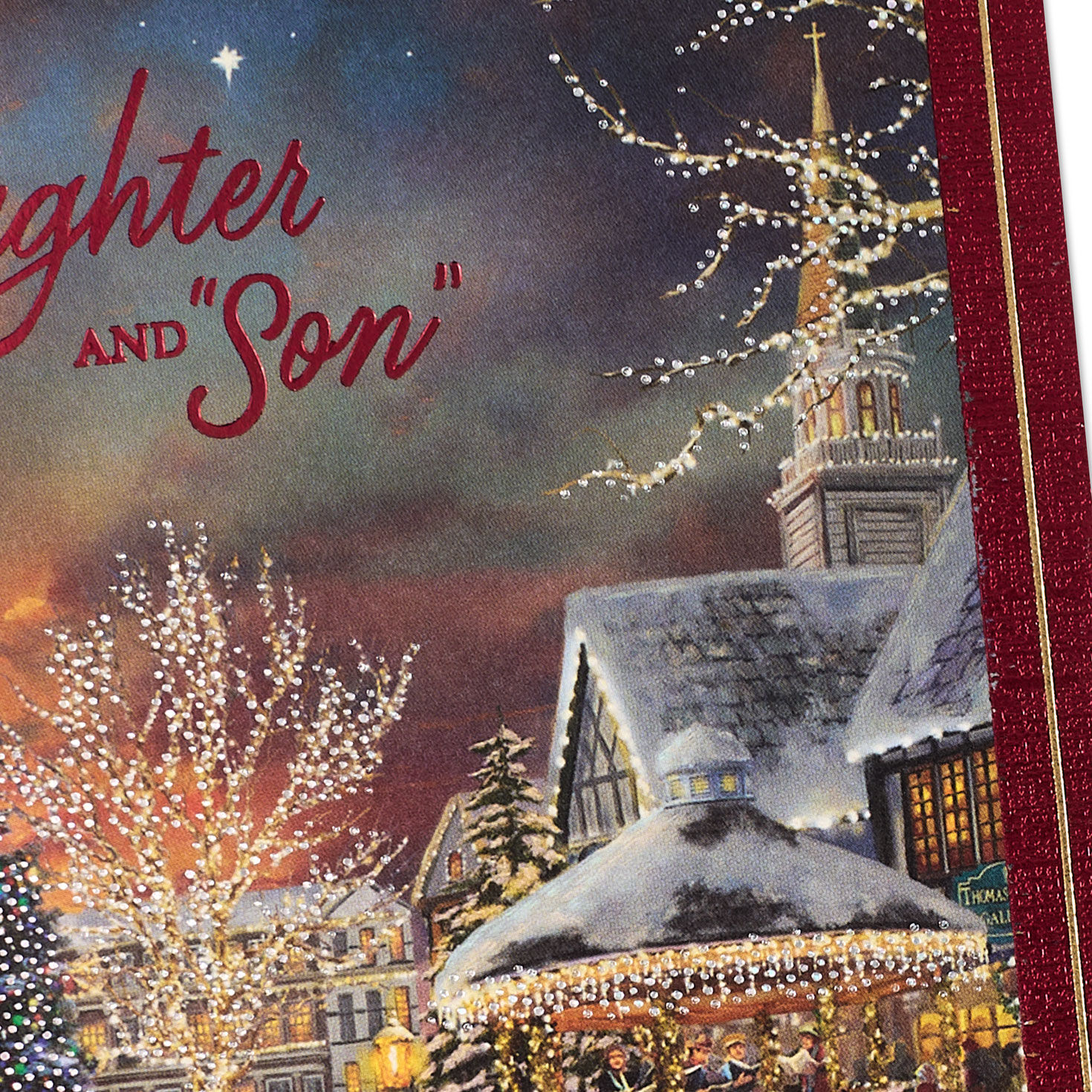 Thomas Kinkade The Christmas Festival Card Card Front Detail image number 6