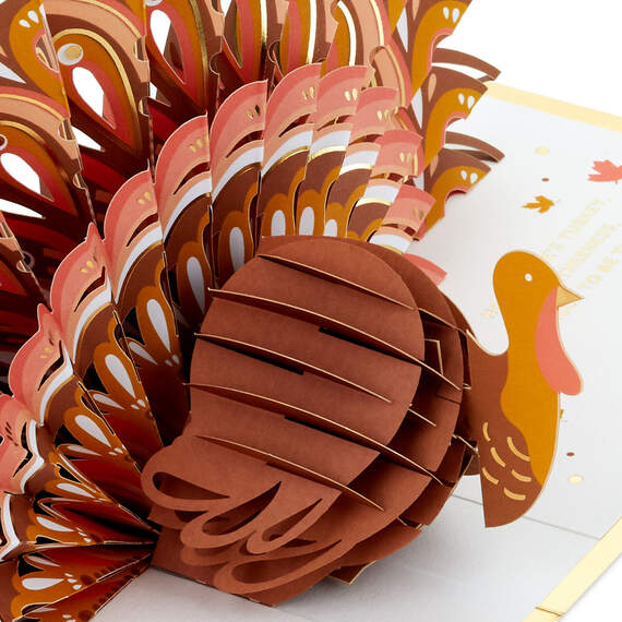 So Thankful Turkey Pop-Up Thanksgiving Card, , large image number 4