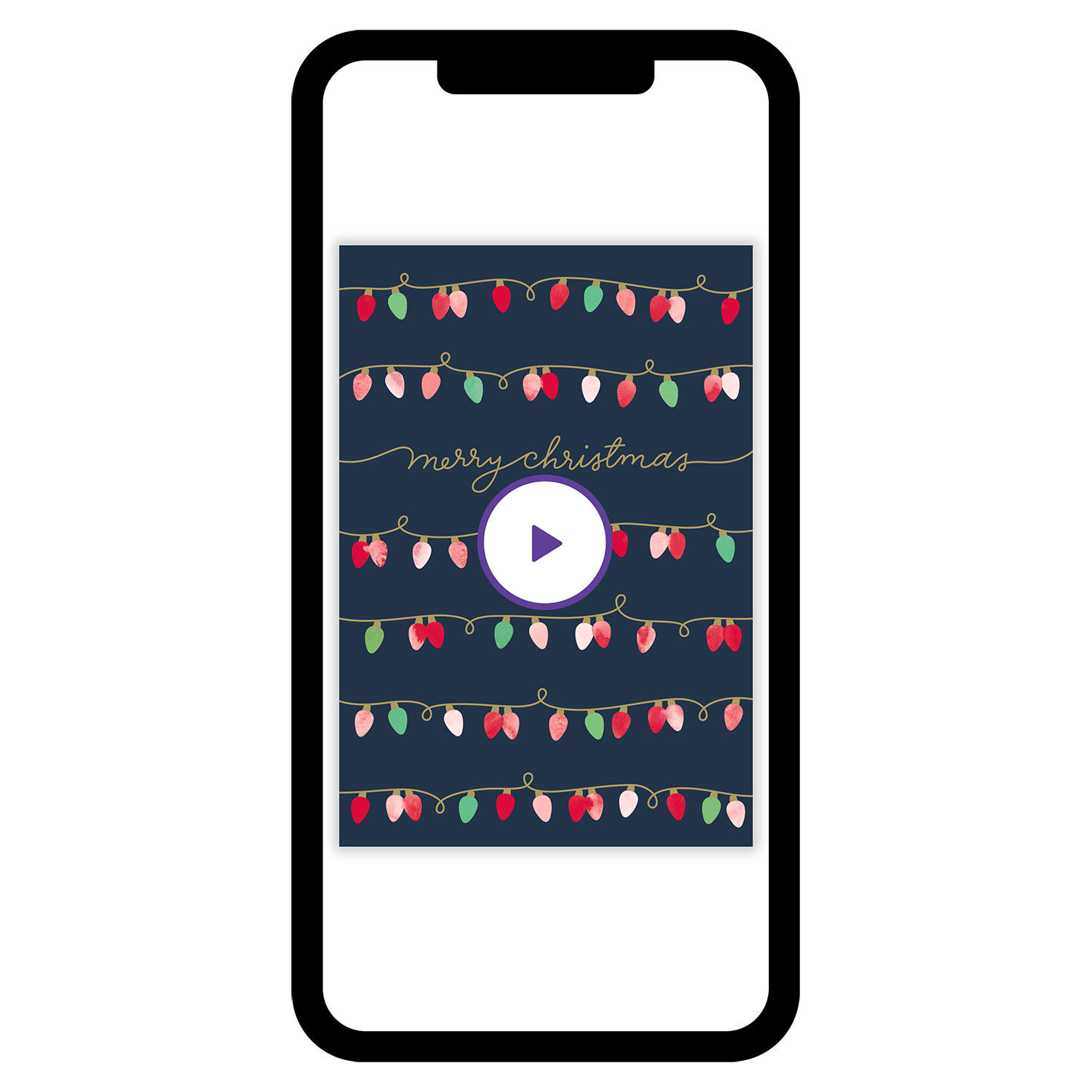 Whimsical String Lights Christmas eCard