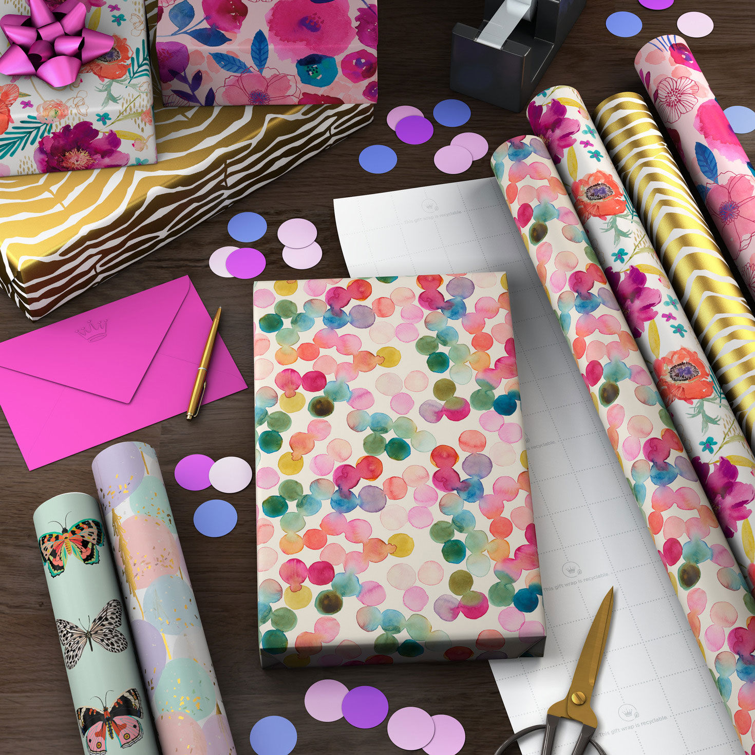 Chic Celebration Wrapping Paper Assortment, 180 sq. ft., , large image number 3