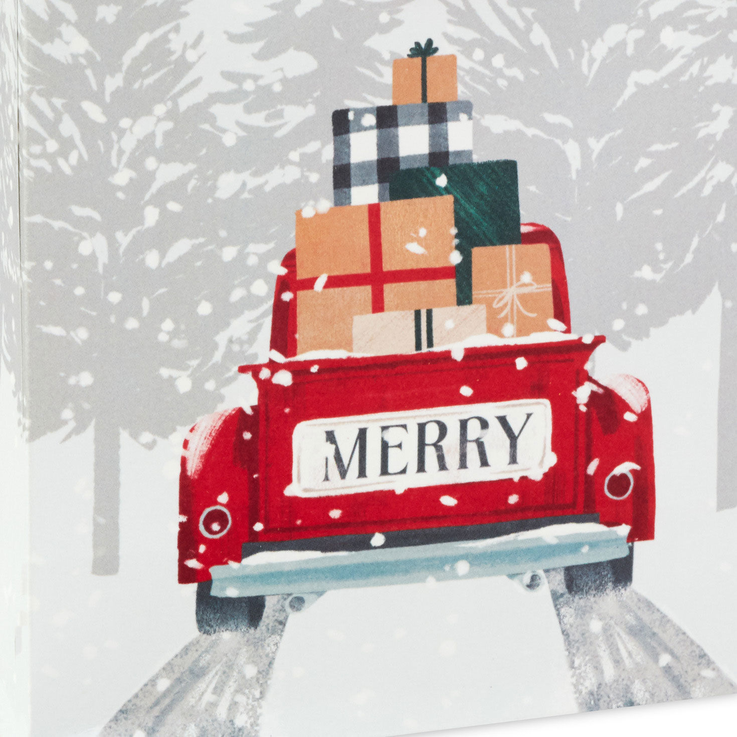 Red and White Christmas Gift Card Holder Mini Bags upclose detail image number 6