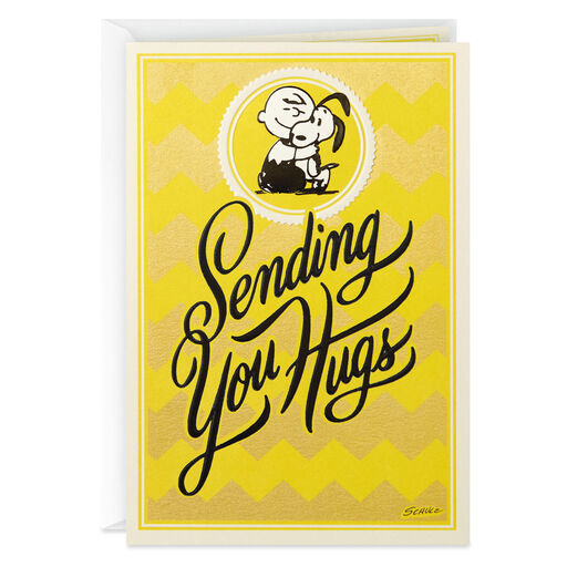 Peanuts® Charlie Brown and Snoopy Sending Hugs Get Well Card, 