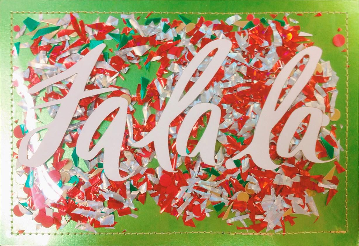 Fa La La Christmas Card Money Holder