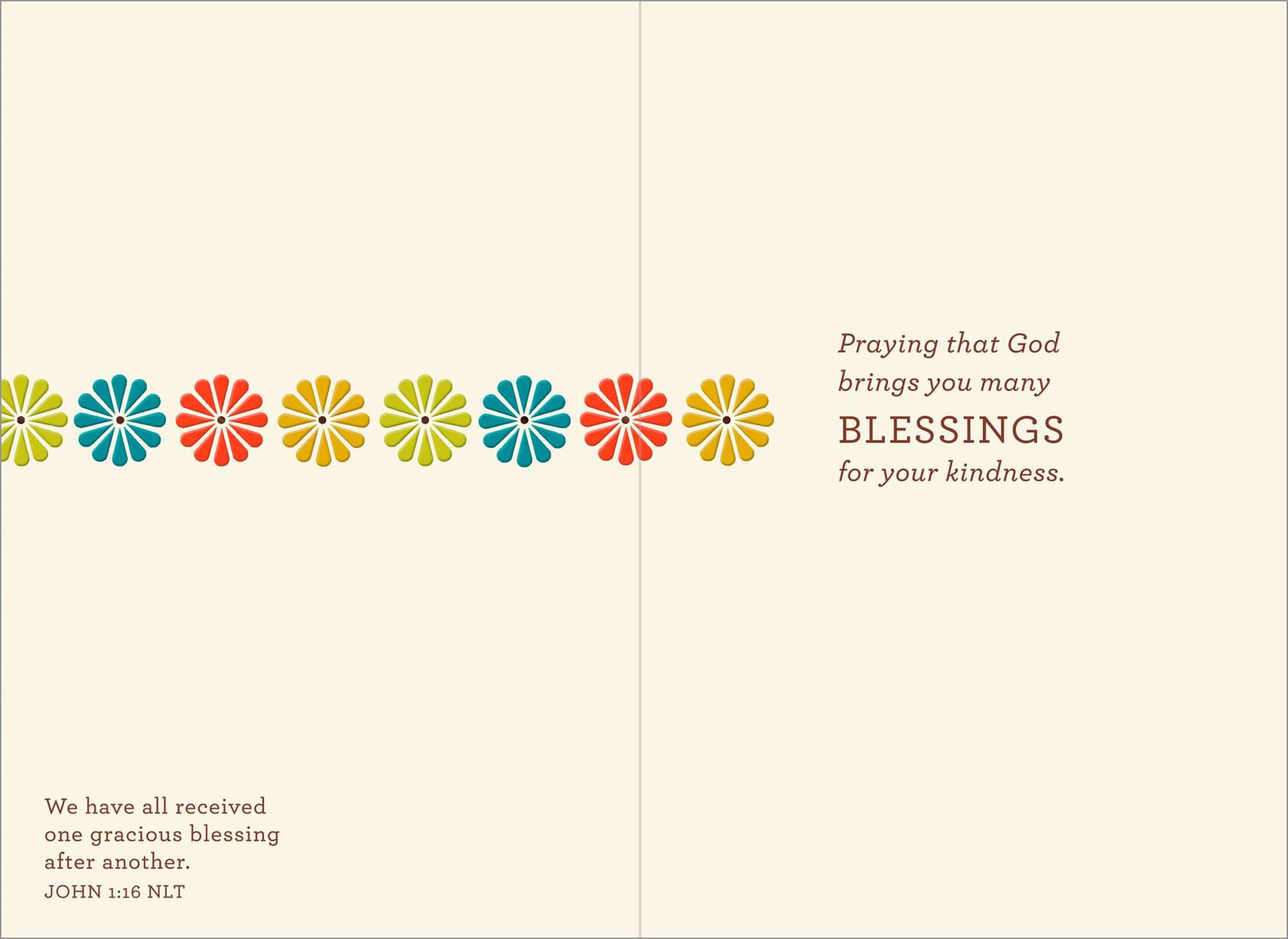 Gracious Blessings Religious Thank You Card