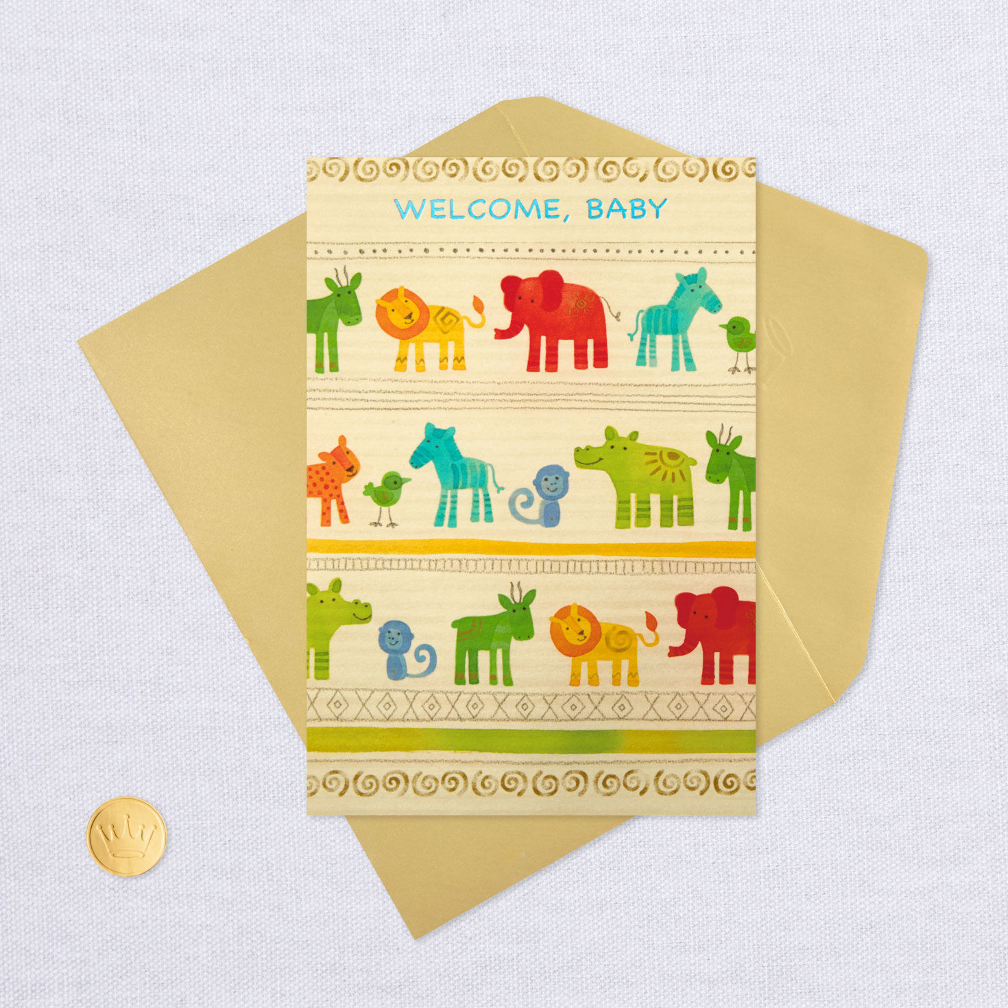 Cute Zoo Animals Welcome New Baby Card for only USD 3.99 | Hallmark