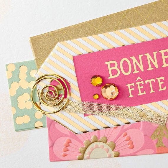 Amazing Girl Gift Tag French-Language Birthday Card, , large image number 4