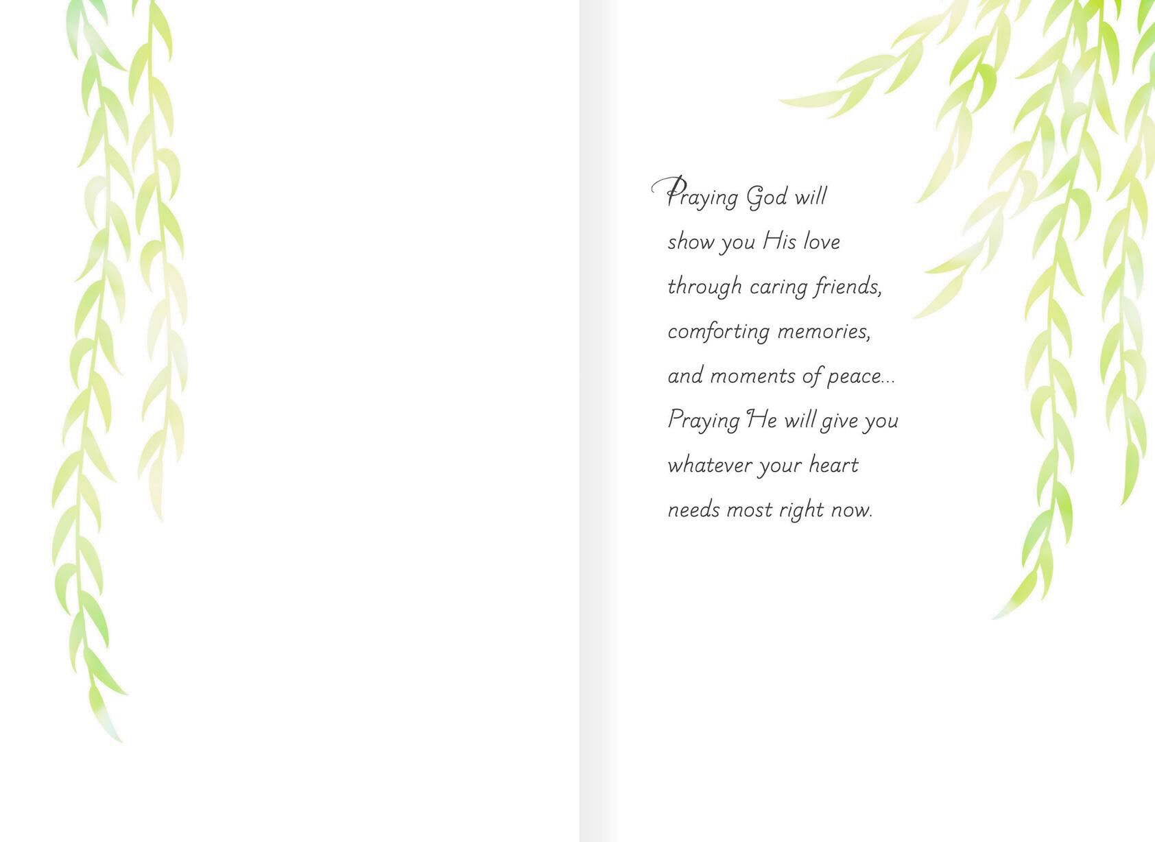 God Will Show You His Love Religious Sympathy Card