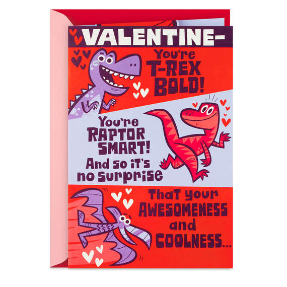 Dinosaurs Pop-Up Valentine's Day Card, , large image number 1