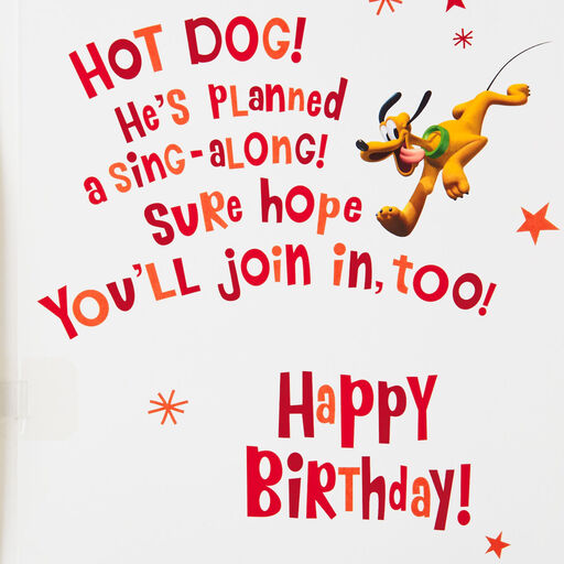 Disney Mickey Mouse Hot Dog Musical Birthday Card, 