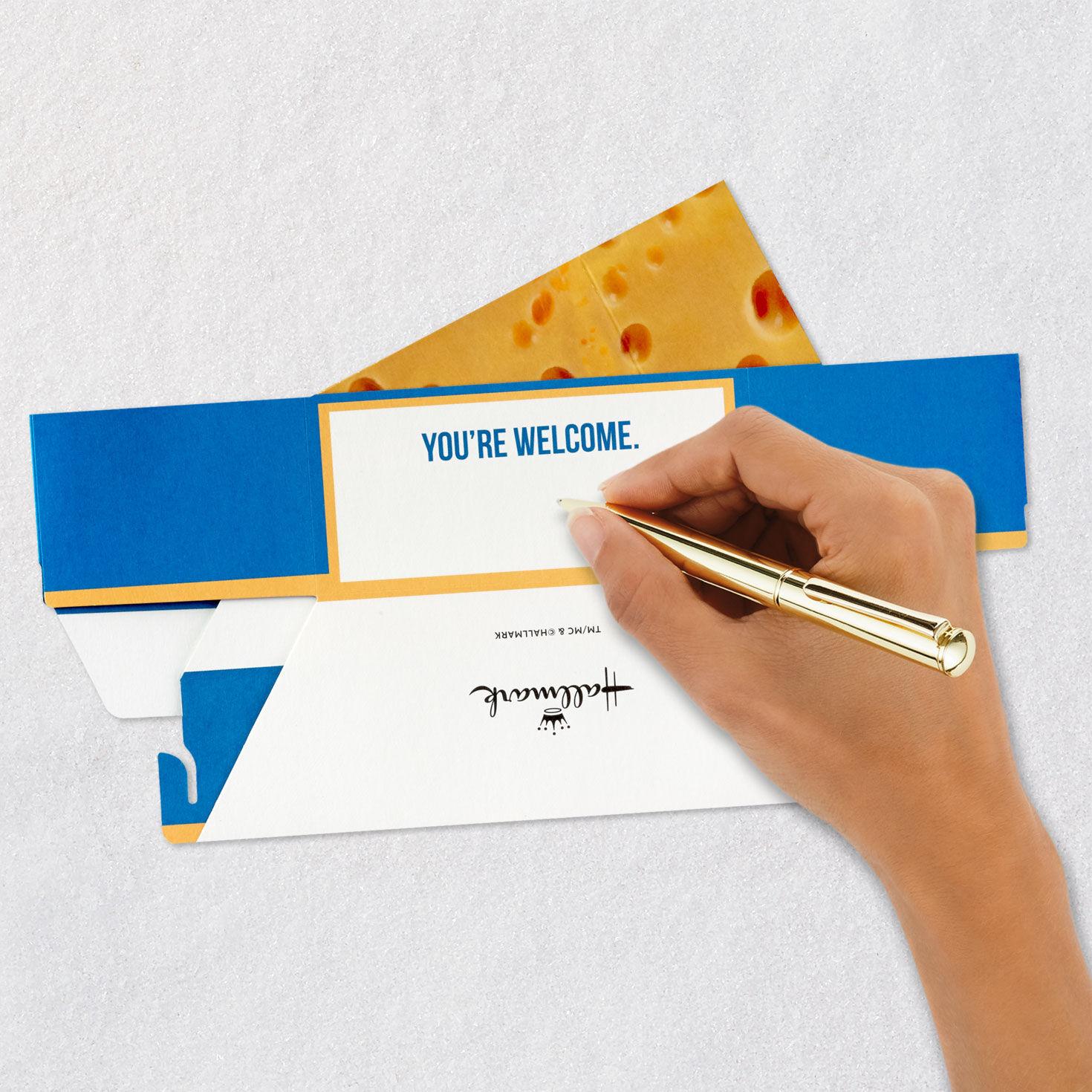 3D Pop-Up Cheese Wedge Funny Father's Day Card Signing card image number 5