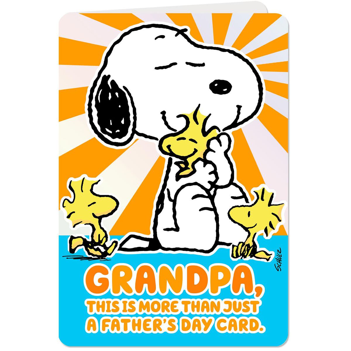 Peanuts® Snoopy Hug Jumbo Father's Day Card for Grandpa, 19.25