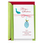 Bird with Pinecone Ornament Christmas Card Card Front image number 1