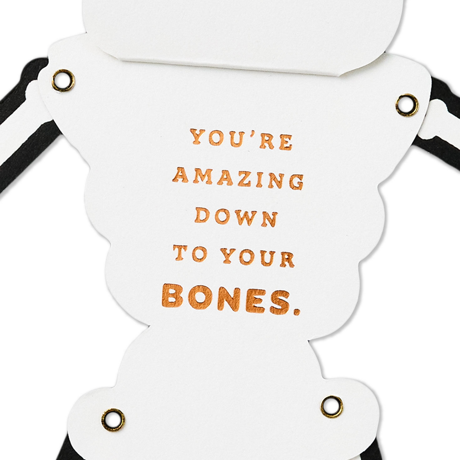 Skateboarding Skeleton Paper Craft Halloween Card Sentiment image number 2