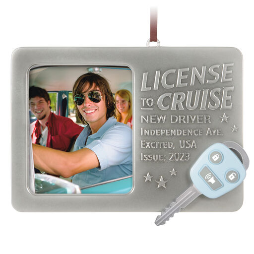 License to Cruise 2023 Metal Photo Frame Ornament, 