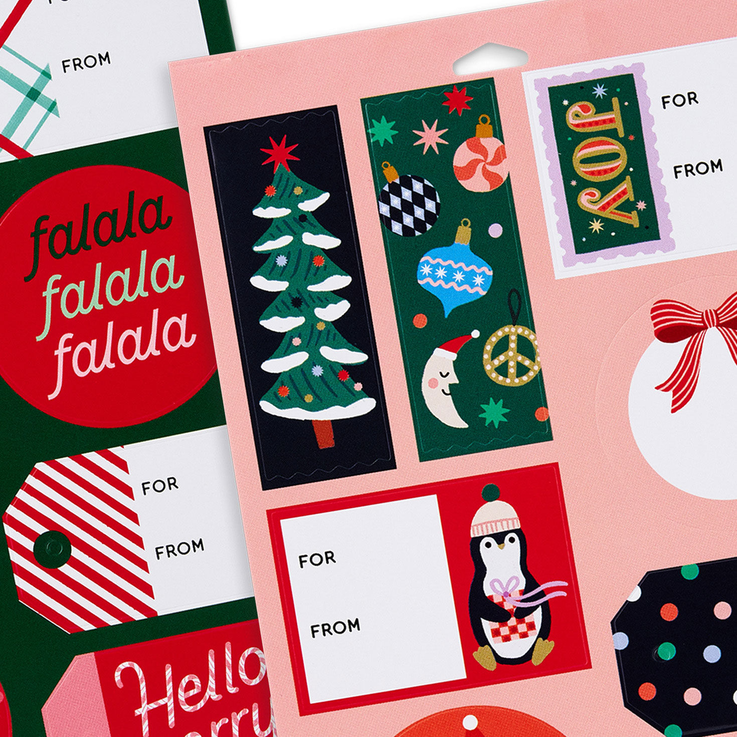 Holiday Fun Christmas Sticker Seals Gift Tags upclose view image number 5