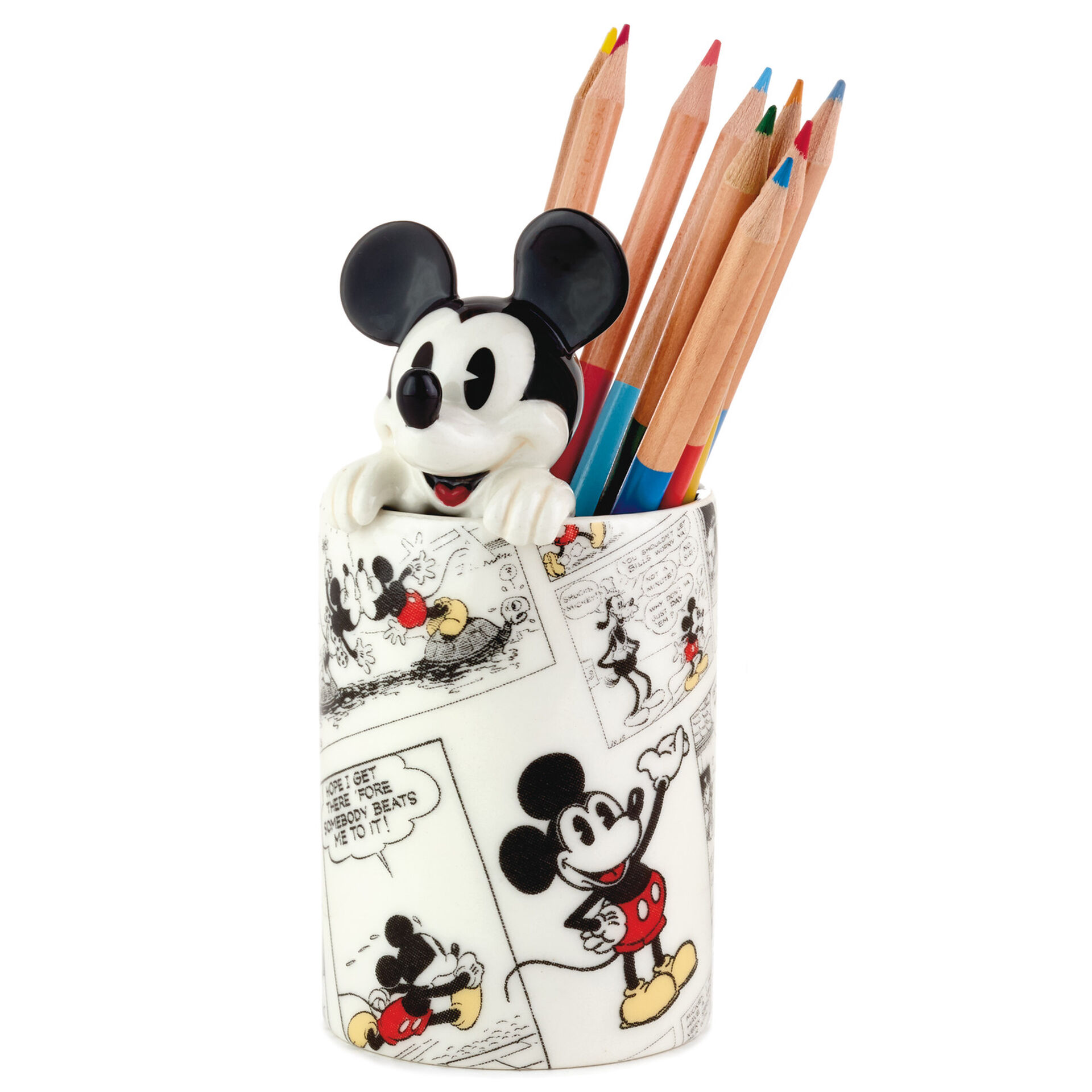 Disney Mickey Mouse Pencil Holder Desk Accessories Hallmark The executive knight pen holder is a bowing knight, hands raised to hold your exclusive modern quill. disney mickey mouse pencil holder