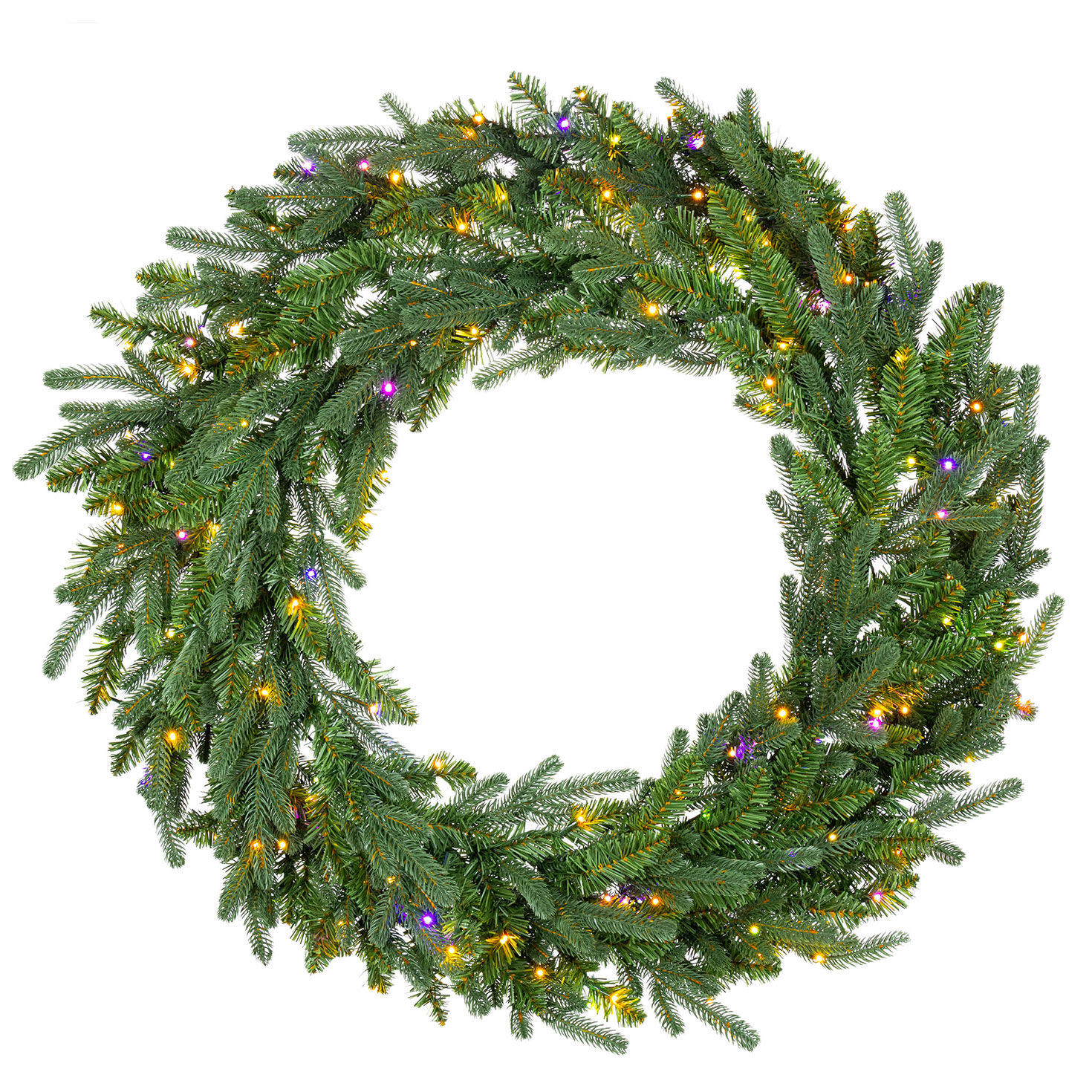 Natural Cut "Hallmark" Fir Wreath 36" 300 LED Lights front image number 2