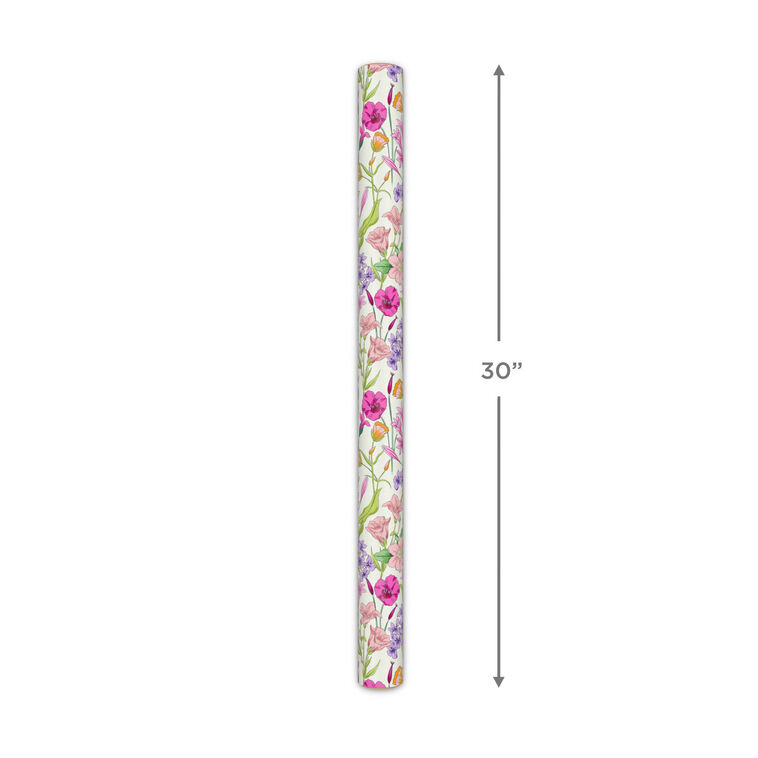 Spring Flowers on White Wrapping Paper Roll, 20 sq. ft., , large image number 5
