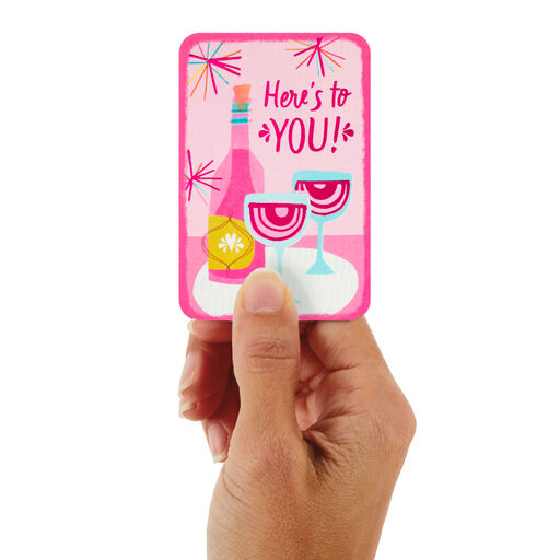 3.25" Mini Here's to You Blank Card, 