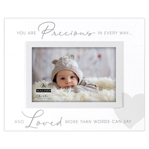 Malden Precious and Loved Baby Picture Frame, 4x6, 