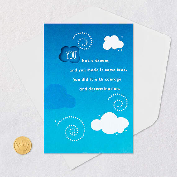 You Made Your Dream Come True Congratulations Card, , large image number 5