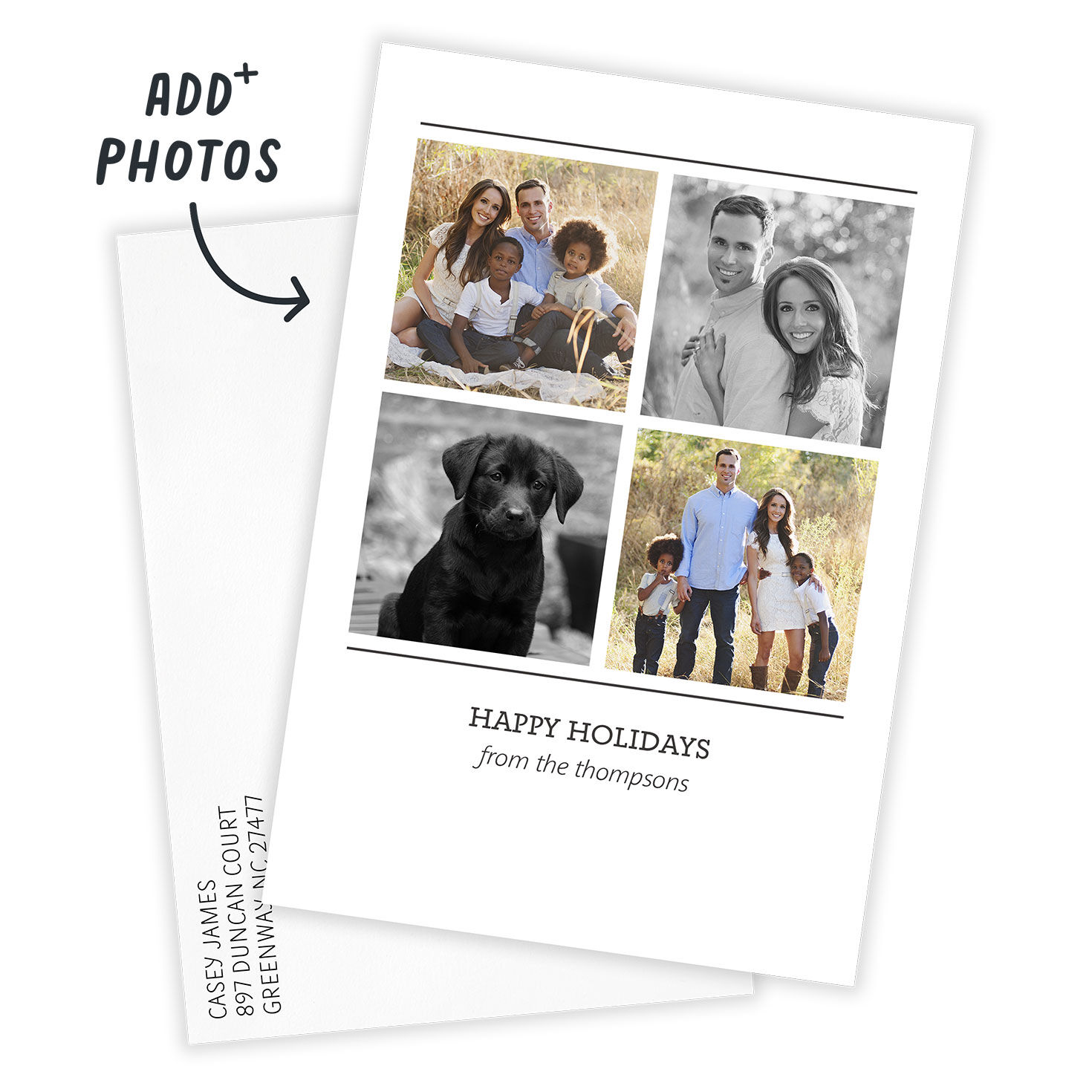 Create Your Own Collage Happy Flat Holiday Card, , large image number 3