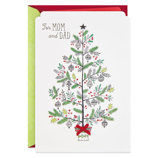The Very Best Parents Christmas Card For Mom And Dad Greeting Cards Hallmark