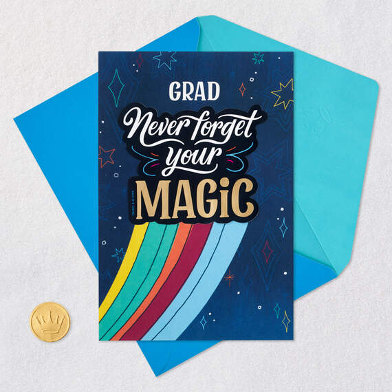 Never Forget Your Magic Graduation Card With Decal, , large image number 7
