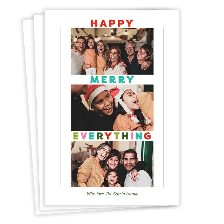 Everything Merry Flat Holiday Photo Card